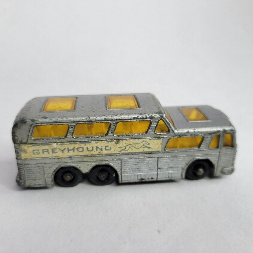 Vintage Matchbox No. 66 Greyhound Coach Bus Lesney England 1960's Diecast